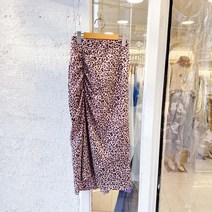 보블리에 / 트렌디 호피 셔링 롱 스커트