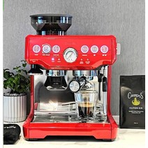 에스프레소 커피 추출 반자동머신 에스프레소 머신 핸드드립 new breville bes870 그라인드 콩 반자동 15bar 그라인더 steam coffe machine, 빨간색, 우리를