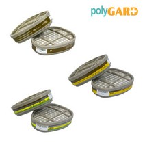 polyGARD 폴리가드 방독 정화통 방독필터 유기증기 산성가스 복합가스 701/702/703/510리테이너 1SET(2EA), 703(복합가스)