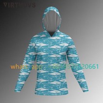 낚시 후드 티셔츠 남성 낚시 탑스 자외선 차단 하이킹 낚시 장비 의류 자외선 차단 통기성 낚시 저지, S+1