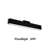 조명 식탁조명 거실등 10W 20W 30W 40W 크리 어 LED 트랙 빛 천장 COB AC85-265V 선형 투광 레일 램프, Black Floodlight 30W, NO DIMMABLE, Cold White