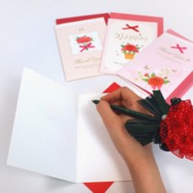 욜케이유 축하 카드 감사 엽서 선물 고급스러운 꽃그림 부모님, 감사합니다.