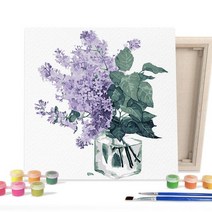 DIY 페인팅 그림 그리기 색칠하기 수채화 라일락 글라스 25X25, 없음