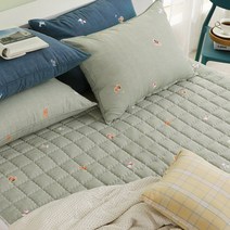 더온 퍼피아지 온수/전기/카본/온열 매트커버 싱글(S).퀸(Q), 올리브그린