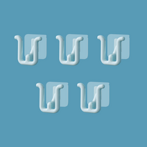 차차미 심플 슬리퍼 걸이 수납 다용도 벽부착 실내화 거치대 화장실 욕실 현관, 민트×5개입