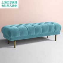 북유럽 벨벳 베드 벤치 침대 밑 스툴 의자 소파 거실 침실 엔틱 쇼파, G