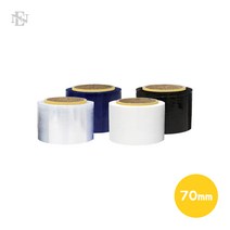 (미니 핸드랩전선랩 70mm) 잘풀리는 공업용랩 스트레치필름 낱개, 슬리터 투명 23T-230M, 70mm - 1개