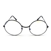 동글안경테 남녀공용 패션 안경테 블랙