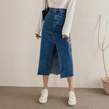 [수키] 플라워 데님 스커트 1060750