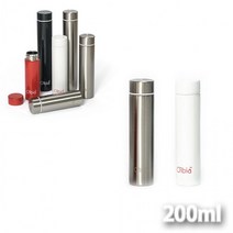 올비아 슬림텀블러 200ml 스텐304 보온병 캔틴 물병, 쿠팡 화이트