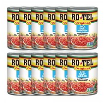 ROTEL Original 무염 다이스드 토마토 앤 그린칠리 283g 12캔