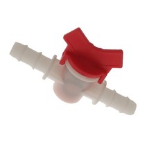 GHSHOP 워터 펌프 DIY 용 인라인 스트레이트 액체 물 차단/차단 밸브, 12mm, 레드, 플라스틱