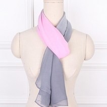 단체복제작 그라데이션 쉬폰 롱 스카프 문신 겨울 답례품 봄가을패션 가벼운선물 코디 포인트룩 타투