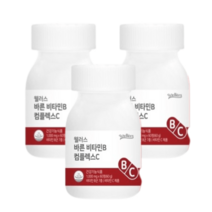 웰러스 복합 비타민B 컴플렉스 비타민C 1000mg 180정 6개월 중장년 시니어 직장인, 웰러스 바른 비타민B컴플렉스 3박스