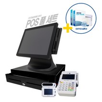 식당포스기 풀세트 음식점포스 하나시스 POS 무약정 월사용료 없음 HIT-PLUS, 개인사업자, 직접 설치 [택배발송]