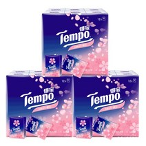 TEMPO종이 벚꽃 향 Mini시리즈 독일상품 티슈, 벚꽃 손수건 36포, 벚꽃 손수건 36포