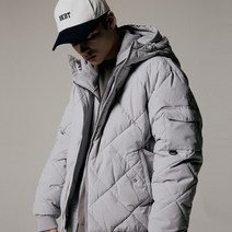 다이아 퀼팅 웰론 패딩 LIGHT GREY (MM4JU816-071)