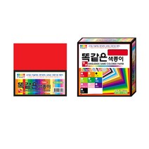 칼라팬시 똑같은색 양면 색종이 대 1갑 300매, 검정