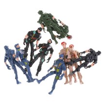FWT 10pcs 플라스틱 군대 액션 피규어 세트 9cm 특수 부대 군인