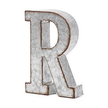 밝은 창조 소박한 편지 벽 장식 아연 도금 금속 3D R