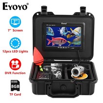 eyoyo hd 720p 수중 낚시 카메라 12pcs led 조명 1000tvl 1024600 7quot ips 디스플레이 dvr 녹화 기능 15m30m50m, IR 라이트 - 15m