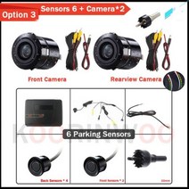 화물차후진벨 트럭 24V 백부저 후진경고음 지게차후방감지기 굴삭기 후방경보기 Koorinwoo 차량용 주차 센서 용 지능형 시스템 864 Parktronics 후면보기 카메라 전, Option 3+Gold Sensors