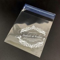 OPP봉투/접착(플로럴) / 13x17cm (13x13+4) 50장 // 단팥빵 도넛 빵포장비닐