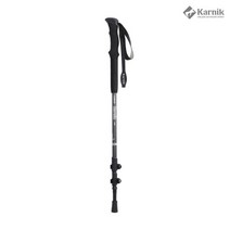 카르닉 카본 3단 패스트락 등산스틱 C-501, 블랙