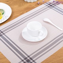 일본식 베이지 단열매트 테이블매트 45X30CMVC 그린단열식매트 티테이블매트, 미색, 하나