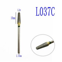 새로운 1pc 전체 소결 다이아몬드 폴리 셔 그라인더 연마 트리밍 드릴 2.35mm 생크 치과 HP Burs 100/120 메쉬, L037C_14
