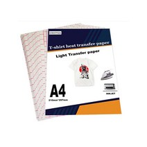 잉크젯 열전달 프린팅 용지 티셔츠 밝은 어두운 검정색 패브릭 전사지 면 의류용 열전사, 01 10 sheets light A4