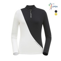 [LPGA] 여성 스윙라인 배색 반짚업 티셔츠(L191TL510P)