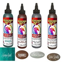 Unicorn SPiT Gel Stain and Paint New Color Fall 2017 Complete Collection - Squirrel Navajo Jewel W, 1, and Rustic Reality 4 oz Bottl