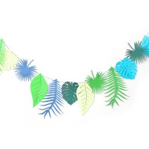 PW 열대나뭇잎파티가랜드(대형) 기념일 장식 생일파티용품 데코 배너 장식소품 가랜드 풍선 모자 테이블용품 장식용품 장식데코, 본상품
