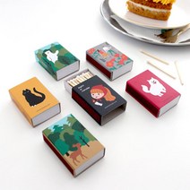 귀여운디자인 성냥 5p 캔들 불피우기 향초소품 생일케이크초 생존용품 카페인테리어