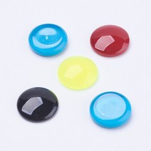 부케돔 유리돔 액자 생화 부케말리기 말린부케선물 테라리움 10pcs 16mm18mm25mm 스프레이 페인트 유리 카보 숑 혼합 색상 플랫 백, 18x4.5mm
