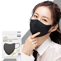 삼흥 얼큰이 새부리형 황사방역 KF94 마스크, 블랙, 10개, 5매입