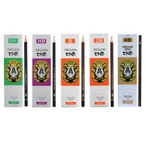 문화 더존연필 12개입 문화연필 사무용연필 미술용연필, 2H-12자루
