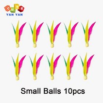 두꺼운 나무 접시 배드민턴 라켓 셔틀콕 어린이 장난감 소년 소녀 성인 게임 탁구 감각 캐치 공, Small Balls 10pcs