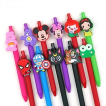 잘써지는 다꾸펜 필기감좋은 캐릭터 볼펜 200종, 192.핑크/핫핑크리본