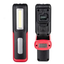 LED 휴대용 마그네틱 USB 충전식 COB 손전등 작업 조명 토치 라이트, 한개옵션0