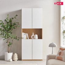 에넥스 [착불] 모던 월플렉스 서재형 거실장 800, 그레이, 그레이/그레이