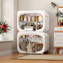 가방 보관함 핸드백 수납함 쇼케이스 리빙즈 거치대, 상세 페이지 참고, 그린 2개(가방모자향수) 칸막이 조절 가능