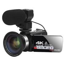 화상회의 줌카메라 방송용캠 2023 울트라 HD 비디오 유튜브 브이로그 와이파이 16X 디지털 앱 30FPS 호환용, 13.With Lens Mic - No TF Card