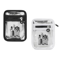 시원한 투명 PVC 캐주얼 미니 크로스백 보조 가방 여성 여행 비치 파우치