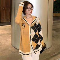 가겨울 니트 카디건 코트 니트 루즈 빈티지 데이
