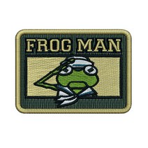 아이언 로미오 Iron Romeo 017 프로그맨 카툰 패치 (올리브) Frogman