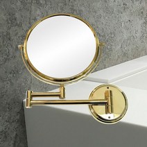 HLBATH 면도거울 벽붙이용 욕실거울 면도확대경 골드 욕실확대경, WZ류_단일옵션