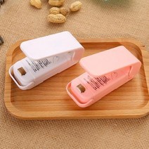 woojoo 간편휴대 비닐봉지 과자봉지 밀봉 미니실링기 핑크, 단품