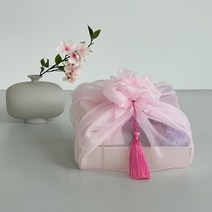 비누꽃 용돈박스 쇼핑백 + 보자기 + 태슬 + 용돈봉투 + 감사카드 + 머니캡12ea 증정, 퍼플